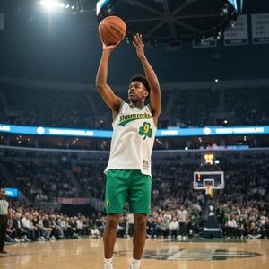 Shamrocks Green and White Athletic Shorts